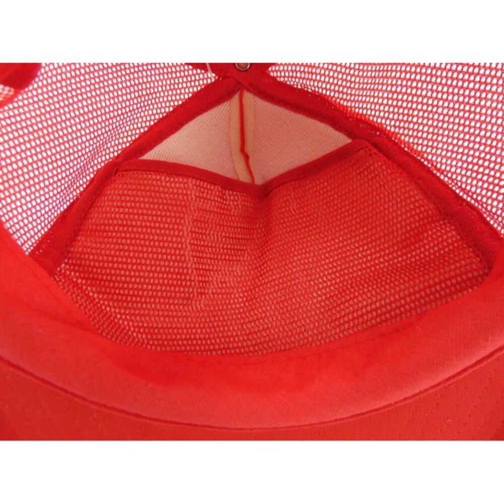Vintage 80s K Studio Pocket Cap Trucker Hat Pilot Red Snapback Mesh Foam NOS New - Picture 6 of 13